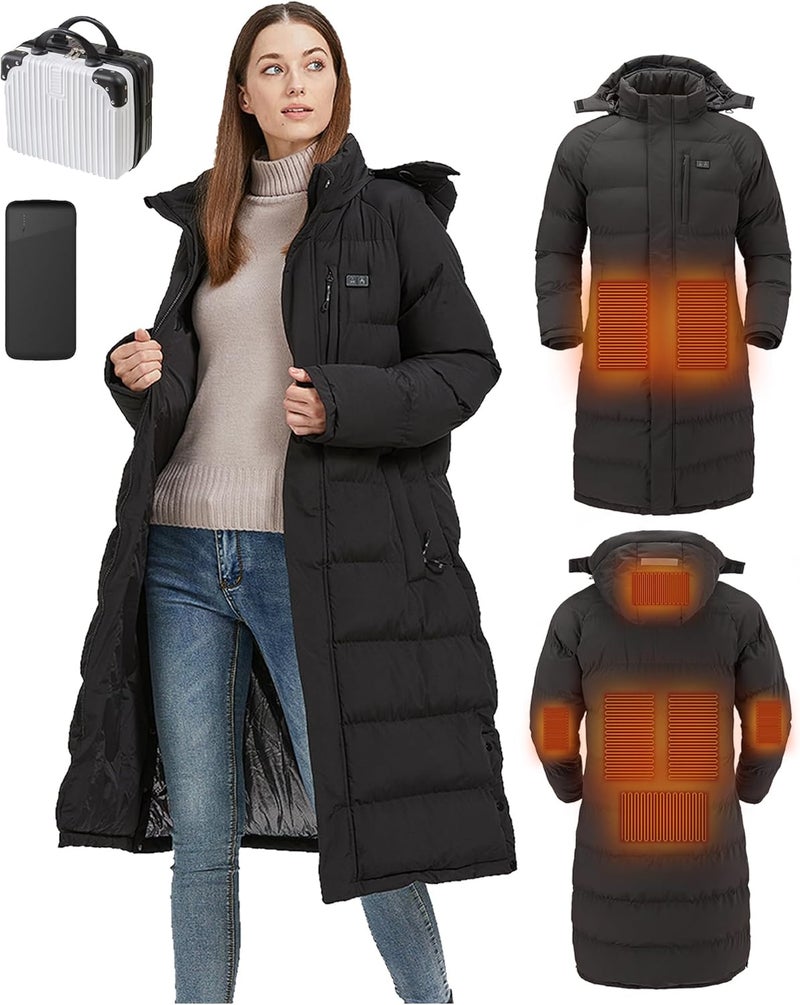 Windpost Heated Jackets for Women,Womens Heated Jacket 8 Heating Zones with 10000mAh Battery Pack,Heated Coats for Women - Image 1